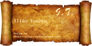Illés Toszka névjegykártya